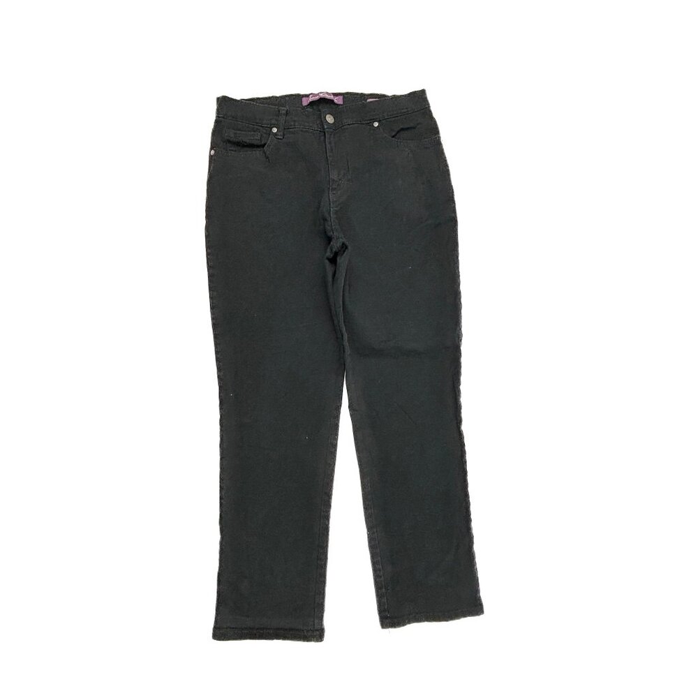 Gloria Vanderbilt Amanda Straight Leg Women's size 12P Black Denim jeans